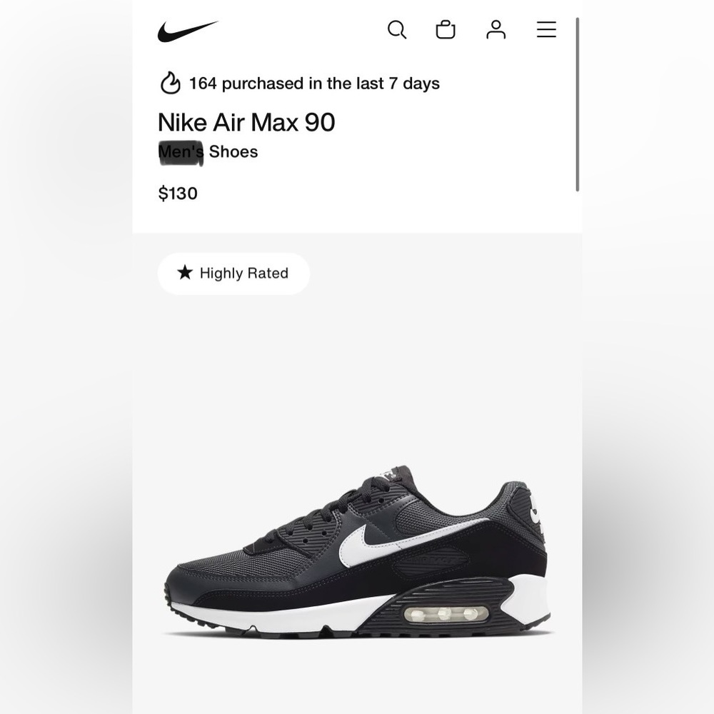 Women’s Air max 90 size 9. Barely worn and in great condition.